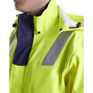 Blaklader-431320223389L เปลวไฟเสื้อกันฝนระดับ2 Hi-Vis สีเหลือง/น้ำเงิน-7330509783672 - Product Image 4