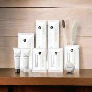 Ensemble d'articles de toilette personnalisés pour hôtel avec kit dentaire et dentifrice pour les voyages, logo imprimé pour hôtel et usage domestique - Product Image 2