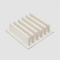 Insert moulé en pulpe de bagasse vierge compostable sur mesure pour remplacer les barquettes d'emballage en mousse pour le thé ou le café