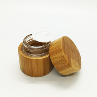 Fournisseur ODM OEM OEM Pot en verre vide de 10ml Pot en verre pour crème cosmétique Pot en verre écologique recouvert de bambou