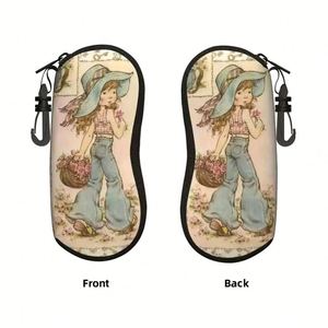 Wholesale Black Print Neoprene Glasses Case Eyeglasses Soft Sunglasses Pouch Bag With Belt Clip - Product Image 3