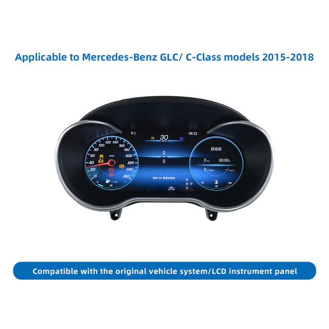 12.3" LINUX Android Navigation Cluster MercedesBenz C/GLC/GLA15-18 X253 W205 NTG 5.0 LCD Instrument Panel Speedometer