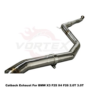 ระบบท่อไอเสียแบบ Catback Vortex Valvetronic สำหรับ BMW X3 F25 X4 F26 N20 N55 2.0T 3.0T SS304 ชุดแต่งเพิ่มสมรรถนะสำหรับการแข่งขัน - Product Image 5