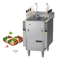 Robot de cuisson automatique de nouilles à 6 têtes, cuiseur à pâtes électrique sur pied avec levage automatique, 6 paniers avec capteur anti-brûlure à sec