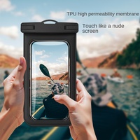 Pochette de protection étanche en TPU durable pour téléphone portable avec cadre externe, sac pour téléphone portable humide/sec pour une protection intégrale des côtés