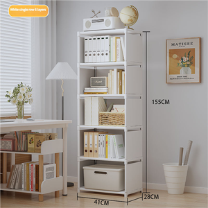 Libreria per Soggiorno <span class=keywords><strong>a</strong></span> 5 <span class=keywords><strong>Ripiani</strong></span>, Espositore per Libri, Scaffale Industriale per Archiviazione Domestica - Product Image 5