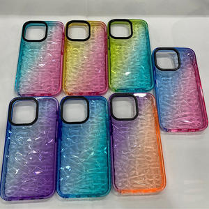 เคสกันกระแทกแบบนิ่ม TPU สำหรับ <span class=keywords><strong>iPhone</strong></span> <span class=keywords><strong>SE</strong></span> 2022 พร้อมพื้นผิวลายเพชรไล่เฉดสี และขอบ TPE แบบถุงลมนิรภัย - Product Image 5