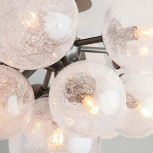 Moderne Nordic Eenvoudige Creatieve Trap Restaurant Bendroom Bruiloft Flush Mount Glazen Ronde Bal <span class=keywords><strong>Led</strong></span> Swing Licht Plafondlamp