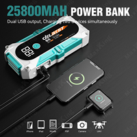 Démarreur de Voiture Portable Delbest S5 25800mAh, Batterie d'Urgence Multifonction, Booster de Puissance, Écran Numérique 1500A/2500A