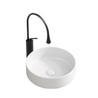 Nouvellement 2025 moderne comptoir petit évier Lavamanos rond Lavabo lavabo couleur bassin en céramique Art bassin salle de bain évier