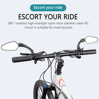 Rétroviseur transparent réglable pour vélos de route BMX Compatible avec guidon gauche droit large gamme de rétroviseur