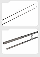 NEWMAJOR Canne à pêche au jigging lent en carbone 3 sections 1,83m-1,91m MH 100-350g Pliable pour l'eau salée