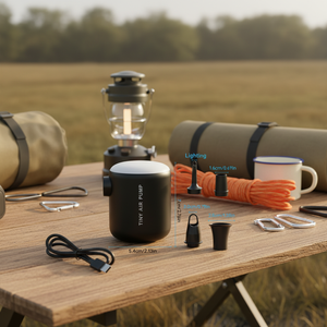 Haut-parleur TWS mini portable sans fil Bluetooth de qualité, avec cordon, pour l'extérieur, batterie longue durée, modèle 'Steel Cannon' - Product Image 1