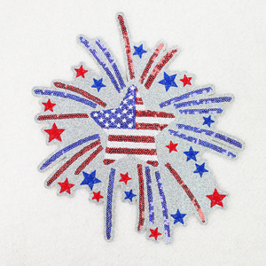 Usa National Flag 1776 Large Embroidery Patches <b>Bow</b> Flag Embroidery Usa Sequin Patch Stock Badges Patches For Jackets Hats - Product Image 4