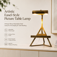 Lampe de table YH en laiton antique américain, réglable, pour éclairage d'œuvres d'art, peintures et lecture
