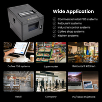 Printer Thermal Langsung Android 3 Inci 80mm Stabilitas Tinggi USB Desktop Kantor Tiket QR Printer Struk Tagihan