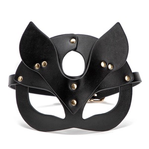 หน้ากากมีฮู้ดแนว BDSM ลาย bondage Fox สำหรับงานปาร์ตี้หน้ากากหนัง PU