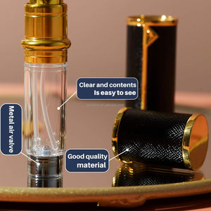 ขวดน้ำหอมแก้วรีไซเคิลแบบพกพาขนาด5มล.-เครื่องฉีดน้ำอลูมิเนียมรวมอยู่ด้วย | สเปรย์เติมได้สำหรับเดินทาง - Product Image 3