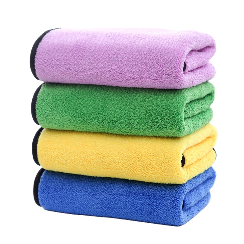 Wholesale Coral Fleece Microfiber Dry Car Towel Soft Cleaning Cloth Microfiber Car Washing Towel