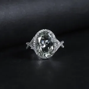 Bague MUSHAN personnalisée en argent sterling 925, plaquée or 18 carats, cadeau de mariage éclatant pour femme, bague GRC de luxe - Product Image 2