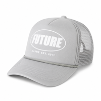 Casquette de camionneur en mousse unie personnalisée par le fabricant avec logo imprimé, casquette de camionneur en maille pour les sports de plein air
