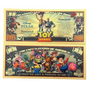 Billetes <span class=keywords><strong>de</strong></span> Anime <span class=keywords><strong>de</strong></span> Toy Story Modelo 2026, Nuevos Billetes <span class=keywords><strong>de</strong></span> Juguete Americanos Bañados en Oro <span class=keywords><strong>de</strong></span> 24K para Regalos - Product Image 1