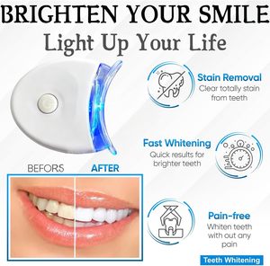 Kit de blanchiment des dents LED avec lumière et 2 gouttières buccales, appareil professionnel de blanchiment des dents pour usage domestique, sûr et efficace - Product Image 3