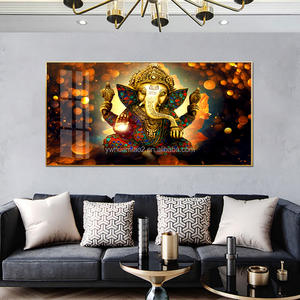 Home Decor Lord Ganesha Hindoe Goden Canvas Foto <span class=keywords><strong>Ganesh</strong></span> Posters Grote Ganesha Glas Schilderen - Product Image 3