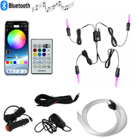 Kit de fibres optiques PMMA Starlight de 0,75 mm, 12 V, 8,5 W, LED RGBW scintillantes pour éclairage de toit de voiture et plafond de maison