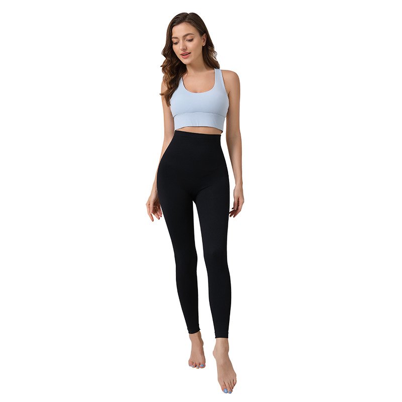 Postpartum Recovery Cropped for Leggings High Rise Tummy Breathable High-elastic Body Shaping Abdomen Lifting Hip Lifting