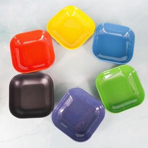 Fabrik Großhandel kleine Keramik quadratische Schüssel Schüssel bunte Melamin imitieren Porzellan Hot Pot Gerichte anpassbar - Product Image 5