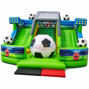 Outdoor party commercial-grade soccer stadium <b>inflatable</b> bouncer and slide combo giant football playground - Product Image 1