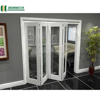 Porte pliante en aluminium à double vitrage avec stores en verre, système d'isolation thermique personnalisé, finition moderne Lukliving