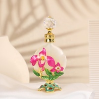 15ml breveté métal papillon orchidée Iris fleur métal bouteille de parfum huile essentielle rechargeable Attar bouteilles Home Deco Gift15328