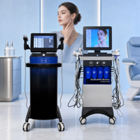 Micro-appareil anti-âge pour le raffermissement de la peau, l'élimination des rides, l'aqua-peeling, la dermabrasion à l'eau, le jet d'oxygène H2O2, machine à petites bulles