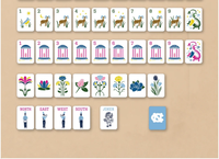 Ensemble de Mahjong pliable moderne pour anciens étudiants universitaires américains, en acrylique superposé bleu-blanc Carolina, motif floral et emblématique, 160 pièces