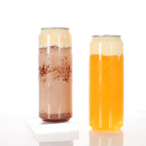 Latas de plástico personalizadas con anilla de apertura para jugo de 330 ml, latas desechables transparentes para té con leche y batidos con tapas de fácil apertura - Product Image 2