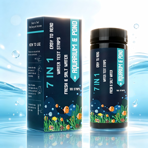 Tiras Reactivas 7 en 1 para <span class=keywords><strong>Acuario</strong></span>, 100 Tiras, Kit de Prueba de Agua para Peceras, pH, Amoníaco, Nitrito, Nitrato, <span class=keywords><strong>GH</strong></span>, <span class=keywords><strong>KH</strong></span>, Cloro, Agua Dulce - Product Image 2