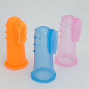 Bebê Soft <span class=keywords><strong>Finger</strong></span> <span class=keywords><strong>Toothbrush</strong></span> para treinamento Teething - Infant & Toddles & Lids Teeth Brush - Product Image 1