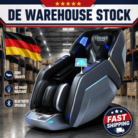 Nouveau fauteuil de massage 4D pour le contrôle de la santé, avec moniteur de tension artérielle et de fréquence cardiaque, zéro gravité, rail SL, ions négatifs, inclinable, pour la maison et les personnes âgées