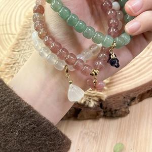 Bracelet en pierre naturelle avec perles de verre colorées pour le soulagement du stress – Vente en gros, remise sur les achats en vrac, lots mixtes disponibles - Product Image 1