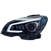 Pour Mercedes-Benz Classe C W204 07-10 : Ensemble de phares LED avec lentille de projecteur, feux de jour (DRL) et clignotants séquentiels – Amélioration modifiée Plug and Play