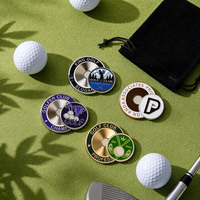Marqueur de balle de golf PRIMUS GOLF magnétique détachable en métal émaillé souple avec logo personnalisé