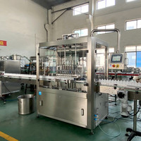 Machine automatique de remplissage et de bouchage d'huile liquide pour bouteilles en verre ou en plastique de 10 à 1000 ml pour sirop, mayonnaise, pâte de tomate