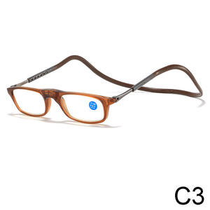 نظارات قراءة عصرية محمولة لحجب الضوء الأزرق لعام 2024 للرجال والنساء بتصميم تعليق مغناطيسي على الرقبة - Product Image 6