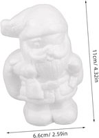 Poupée à peindre soi-même blanche, Père Noël de Noël, artisanat en polystyrène, décorations animales en polystyrène pour modèle de Noël