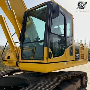 Excavatrice sur chenilles Komatsu 220 d'occasion, marque japonaise d'origine, 22 tonnes, taille moyenne, excavatrice sur chenilles d'occasion - Product Image 3