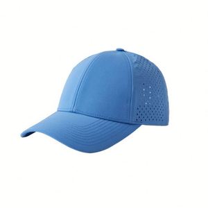 Custom Embroidery LOGO 6 Panel Laser Hole Mesh Trucker <b>Hat</b> Nylon Baseball Cap with Snapback Closure for Men Women Outdoor Sports - Product Image 2
