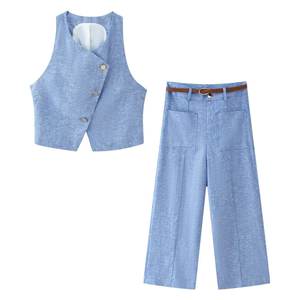 Estate <span class=keywords><strong>donna</strong></span> nuovo arrivo moda elegante Casual canotta asimmetrica e Shorts 2 pezzi Set Sehe Fashion - Product Image 1