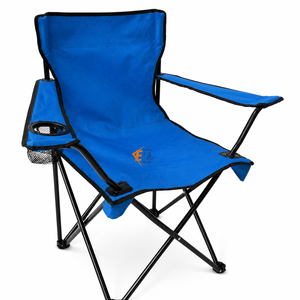 Chaise pliante de camping bleue, chaise de réalisateur avec porte-gobelet, tissu Oxford pour camping en plein air, pêche, pique-nique, OEM personnalisé - Product Image 1